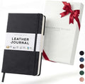BEECHMORE BOOKS A5 5x8 Lined Leather Journal For Men, 120 GSM with Gift Box