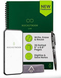 Rocketbook Core Reusable Smart Notebook, Executive Size 6x8.8, Green