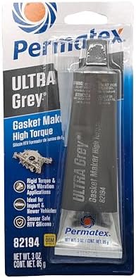 Permatex 82194 Ultra Grey Rigid High-Torque RTV Silicone Gasket Maker, 3.0 oz.