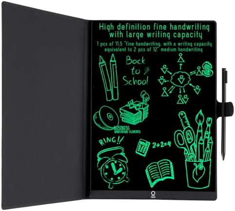 11.5in Erasable Writing Tablet for Drafting, Taking Notes and Leaving Message, Superfine Line Design Precise Sketching Writing Board Drawing Pad with a Pencil,Packed with a Leather Case Protective