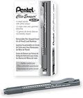 Pentel Clic Eraser Grip, Retractable Eraser, Black Barrel, Box of 12 (ZE22A)
