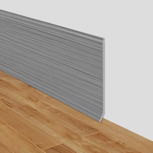 LSGCQ Vinyl Baseboard Molding Trim 4 Inch Self-Adhesive Vinyl Wall Base
