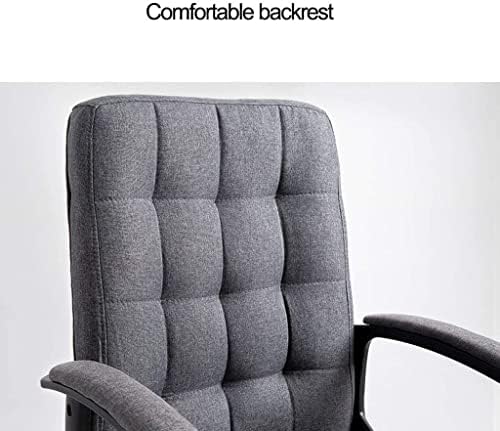 Office Life Executive Recline Computer Chair Home Ergonomic Office Chair Comfortable Sedentary Boss Chair Gaming Chair Backrest Learning Writing Chair Office Chair (Colour: Black Linen) (Black Pu