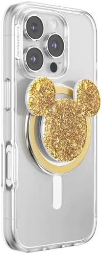PopSockets Phone Grip for MagSafe, Magnetic Holder- Earridescent Ears | Removable, For Kindle / Android / iPhone, With Magnet, Disney, Mickey Mouse, Minnie, Gold