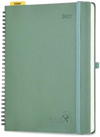 POPRUN 2027 Planner, Large 8.5" x 10.5" Weekly Calendar, Day Planner 2027