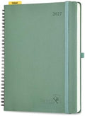 POPRUN 2027 Planner, Large 8.5" x 10.5" Weekly Calendar, Day Planner 2027