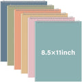 Maitys 6 Pcs Steno Spiral Notebooks, Grey Color, Metallic Style