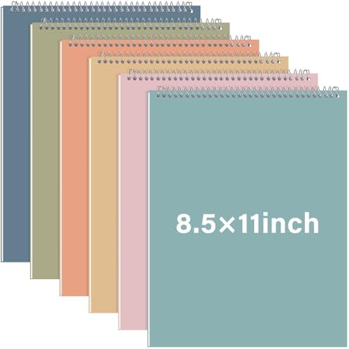 Maitys 6 Pcs Steno Spiral Notebooks, Grey Color, Metallic Style