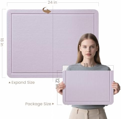 Felt Bulletin Board 24x18 inches, Decorative Pin Board for Home & Office