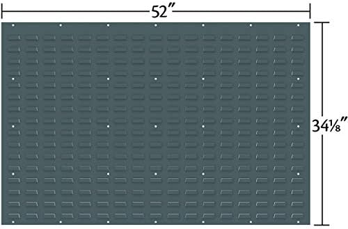 Akro-Mils 30655 Louvered Steel Wall Mount Panel Garage Organizer for Hanging AkroBin Storage Bins, 52-Inch W x 34-Inch H, Grey, Single
