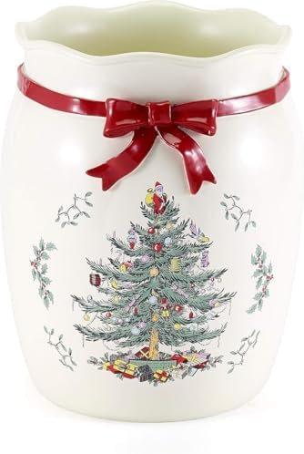 Spode - Waste Basket, Decorative Trash Can, Holiday Home Decor Christmas Tree