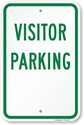 SmartSign "Visitor Parking" Sign | 12" x 18" Aluminum