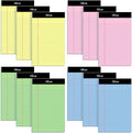 Alitte 5x8 Small Notebooks – 12 Pack Narrow Ruled, Multicolor Perforated Note Pads with 50 Sheets Per Notepad, (No Ink Bleeding) Ideal Legal Pads for Writing, Note Taking, Home, Office, School