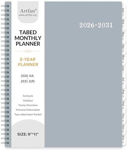 2026-2031 Monthly Planner/Calendar - 5 Year Planner, Jul.2026 - Jun.2031