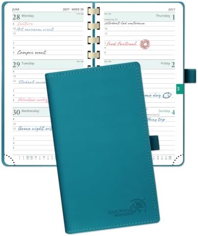 POPRUN 2027 Pocket Planner (Slim 3.5'' x 6.5'') Weekly and Monthly Calendar