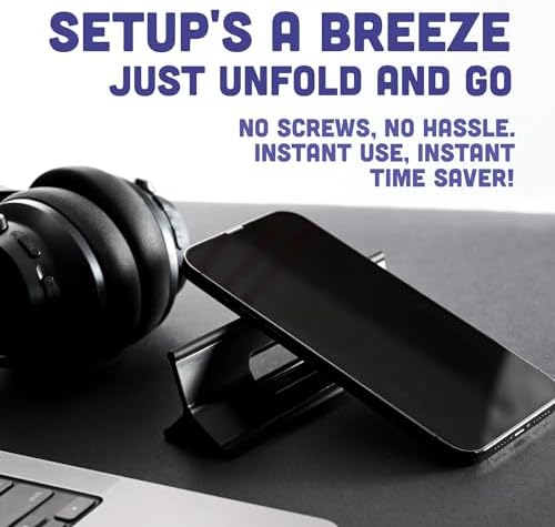 Steepy Portable Laptop Stand for Desk Adjustable Height, 13-17 Inch Devices