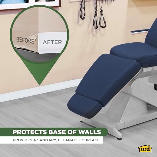 MD Building Vinyl Wall Base, Snow White, 4in x 120ft
