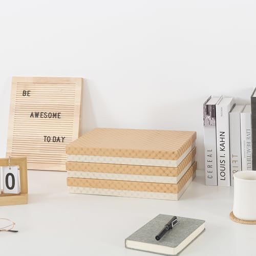 Soul & Lane - Letter Size Document Storage Boxes with Lids, Set of 3, Check | Flat Cardboard Paper Organizers for Letters, Files, Photos and Crafts, Stackable Office Keepsake Storage for Manuscripts