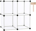 C&AHOME Plastic Cube Storage Organizer, 4-Cube Shelves Units, White