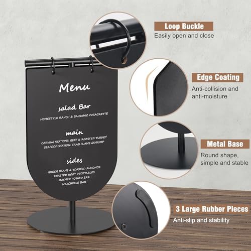 SELEAD Small Chalkboard Words Sign w/Metal Stand, 2 Pack 8x12”, Semicircle