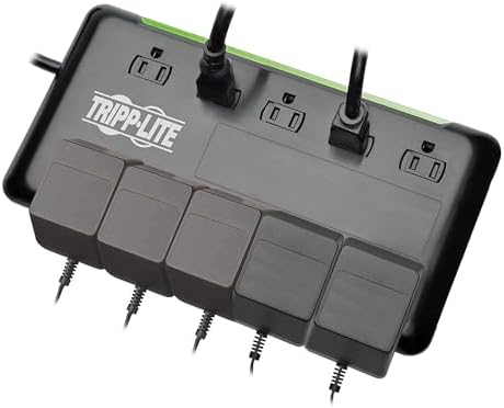 Tripp Lite 10-Outlet Surge Protector Power Strip 6ft Cord 2880 Joules Black $100K Insurance (TLP1006B)
