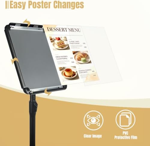6PACK Sign Stand Holder 8.5×11-Inch for School Church Business Show,Black