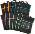 Really Good Stuff Medium Book Pouch, 12-Pack, Black with Neon Trim