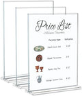 NIUBEE Unbreakable Acrylic Sign Holder 8.5 x 11 Clear Flyer Stand 3 Pack
