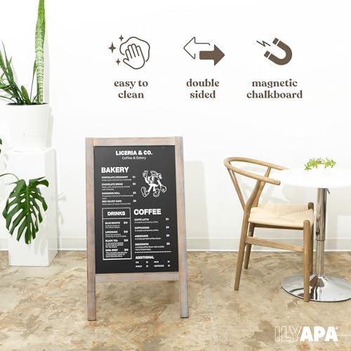 Ilyapa A Frame Chalk Board Easel Sign 40x20 in - Sandwich Signs Outdoor