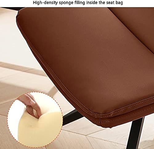 Comfy Chair Modern Swivel Chair Ergonomic Office Chairs Computer Desk Chair Task Chair for Home Office Study Room Bedroom Swivel Chairs (Colour: Brown) (White)