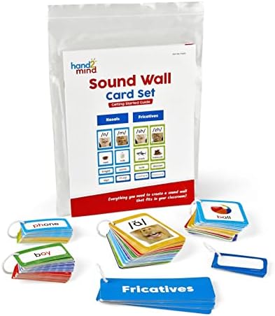 hand2mind Sound Wall Classroom Phonics Kit (169 Cards) and Reading Readiness Activity Set