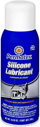 Permatex 80070-12PK Silicone Spray Lubricant, 10.25 oz. net Aerosol Can (Pack of 12)
