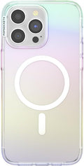 PopSockets iPhone 15 Pro Max Phone Case w/MagSafe- Shimmer | Magnetic, Wireless Charging, Camera & Drop Protection, Rainbow, Colorful, iPad, Removable, Popper