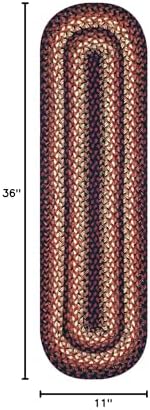 Homespice Prescott Braided Table Runner Ideal as Dining Runner, Oval 11x36