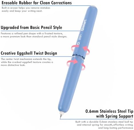 Erasable Gel Pens, 45 Colors, 0.6mm Fine Point