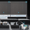 SmartWings Motorized Smart Roller Shades, 100% Blackout Eclipse Umber
