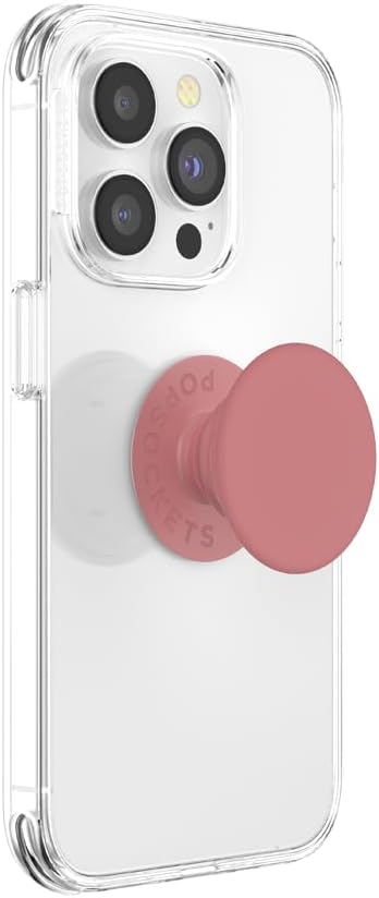 PopSockets Adhesive Phone Grip, Holder- Clay | Secure Comfortable Hold, Anti-Drop, Kickstand, Pink, Electronic Accessories, For iPad/Kindle/iPhone/Android