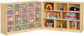 Jonti-Craft 04280JC 25 Cubbie-Tray Mobile Fold-n-Lock Storage with Clear Bins