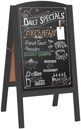 Ilyapa A Frame Chalk Board Easel Sign 20x40 in - Sandwich Signs Outdoor