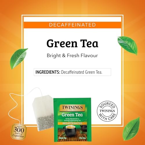 Twinings Decaffeinated Green Tea Bags, 20 CT Box (6 Pack)
