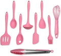 Chef Craft - Premium Silicone Kitchen Tools and Utensils Set, Non-Scratch, Withstands Temperatures up to 450°F, BPA-Free, 9 Piece Cooking Utensils Set, Pink