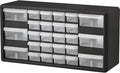 Akro-Mils 26-Drawer Plastic Storage Cabinet, 20"W x 6"D x 10"H, Black