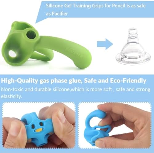 Firesara training grips for pencil, Original Training Grips Puppy Design Posture Correction for Kids Preschoolers Children Adults Special Needs Handwriting Aid for Lefties or Righties (3PCS)