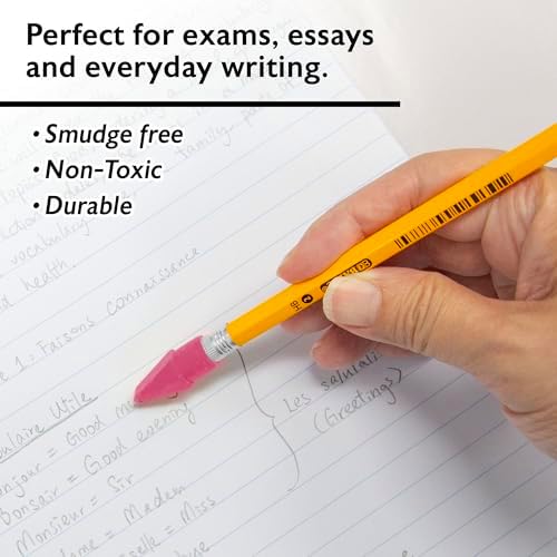 BAZIC Products Pink Pencil-Top Eraser Caps, 20 Count, 2-Pack
