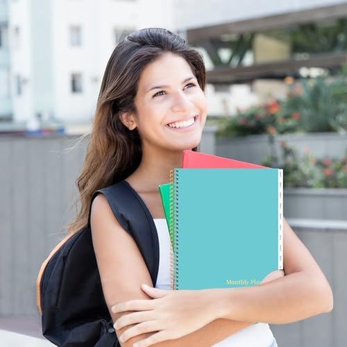 2027-2031 Monthly Planner, 5 Year Monthly Planner/Calendar 2027-2031, 60-Month Jan 2027 – Dec 2031, 9" x 11", Tabs, Double-Side Pocket, Holidays, Thick Paper - Blue