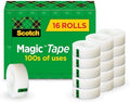 Scotch Magic Tape, Invisible, 16 Rolls