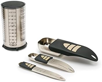 KitchenArt Baker’s Pro Adjust-A-Measure Set, 4-Piece, Satin