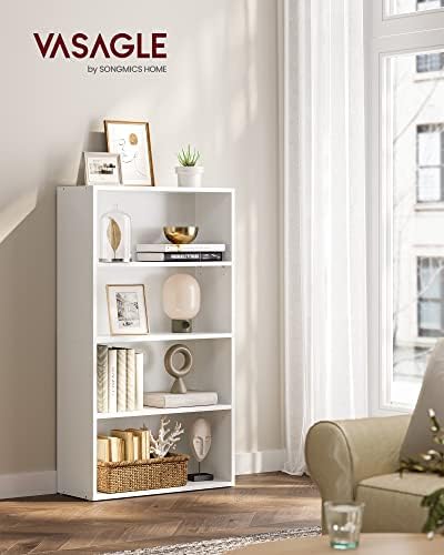 VASAGLE 4-Tier Bookshelf, Storage Organizer, 23.6 x 9.5 x 42.4 Inches