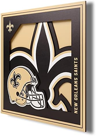 YouTheFan NFL New Orleans Saints 3D Logo Series Wall Art
