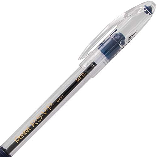 Pentel RSVP Ballpoint Pen, (0.7mm) Fine Line, Blue Ink, 72pk Canister (BK90PC72C)